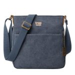 Troop London Canvas Classic Small Cross-Body Shoulder Bag - Blue
