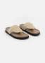 Metal Trim Moulded Faux Suede Thong Sandals