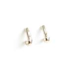 The Hera Huggie Earrings Lab Grown Diamonds White Gold