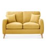 Amy Velvet 2 Seater Sofa /couch - Yellow