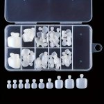 100PCS Toe Nail Tips Short Square Full Cover Acrylic Press On Toenails Clear Artificial French Toenails For Women Toenails Diy A