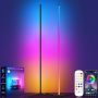 Tyute Floor Lamp Rgb LED Corner Lamp With Music Sync Smart App And Remote Control Color Changing Ambience Light 16 Million Colors Standing Lamp For