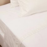 500TC Flat Sheet Egyptian Cotton With Victorian Lace