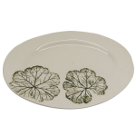 Medium Green Leaf Oval Platter