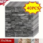 20PCS 40PCS 3D Wall Tile Sticker Foam Brick Pattern Wallpaper Brick Pattern Foam Self-adhesive Waterproof And Moisture Resistant