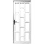 Entry Door Aluminium With Frame Prehung Staggered White Clear Toughened Glass Left Hand Opening-open IN-W890XH2090MM