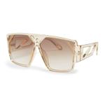 Trans Champagne Shield Grad Brown Sunglasses