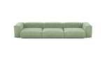 Three Module Sofa - Cord Velours - Duck Egg - 377CM X 115CM