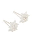 Sterling Silver Cubic Zirconia Snowflake Stud Earrings