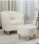 Efurn- Sherpa Accent Chair And Ottoman