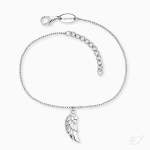 Engelsrufer Angel Whisperer Silver Bracelet With Wings - 17.5MM