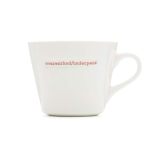 Keith Brymer Jones - Word Range - Ceramic Standard Mug - Gift Boxed - Overworked underpaid - 350ML