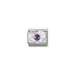 Composable Link Silver Heart Amethyst