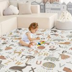 Foldable Xpe Play Mat Large Play Area For Young Youngsters - Waterproof Safe & Harmless Floor Mat For Toddlers Portable For Indo