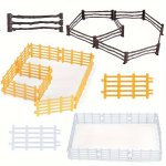 10PCS Corral Fence Panel Accessory Toy Set Barn Paddock Stable Or Farm Animal Horse Model Plastic Fence Toys Children's Educatio