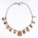 Heart Bag Charm Choker - Black Free