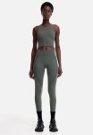 Drymove Seamless Shaping Sports Tights - Dark Sage Green