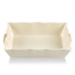 Sweejar Casserole Dishes For Oven Ceramic 9X13 Baking Dish Wave Edge Bakeware With Handles Large Rectangular Lasagna Pan Deep Fo