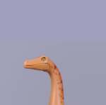 Parts Dinosaur Head Gallimimus With Axle Hole Dark Orange Patch On Back And Dark Brown Stripes Pattern + Jaw Lower Small 68228PB
