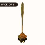 Goldair Gold Flower Teaspoon Pack Of 6