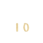 Yellow Gold & Sterling Silver Comfort Fit Hoop Earrings