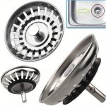 1PC Stainless Steel Sink Strainer Stopper With Waste Plug Filter - Kitchen And Bathroom Hair Catcher Metal Drain Cover For Floor