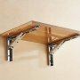 2PCS Folding Shelf Bracket Heavy Duty Stainless Steel Foldable Shelf Bracket For Bench Table Space Saving Diy Bracket