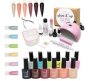 High Quality Uv Glam Gel Starter & Soak-off Bowl 25 PC Kit -pink Lamp Pastel & Drogon