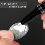 3PCS Silvery Chrome Mirror Marker Pens - Versatile Electroplating Liquid Ink For Diy Crafts Glass Metal & Ceramic Surfaces
