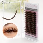 Qeelasee Luxurious Brown Matte Mink False Eyelashes - C d cc Curl Split Tips For Natural & Thick Look Beginner-friendly