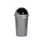50L Contour Rnd Lift Bin Silver
