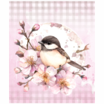 Fabric Paint Tote Floral Bird