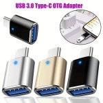 LED USB 3.0 To Type C Adapter Otg To USB C Usb-a To Micro USB Type-c Female Connector For Samsung Xiaomi Poco Adapters