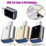 LED USB 3.0 To Type C Adapter Otg To USB C Usb-a To Micro USB Type-c Female Connector For Samsung Xiaomi Poco Adapters