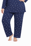 Ladies Heart Print Pj Pants - 6XL Navy wht