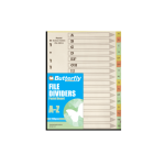 Board File Dividers – A4 160GSM Pastel – 16 Tab A-z – FIL023