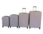 Smte Stylish Travel Luggage Suitcase Set 4-PIECE Gold With Keychain