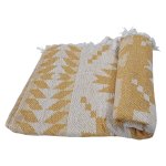 Cotton Throw 125X150CM Mustard