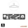 Metal Coat Hanger 8 Pack Grey