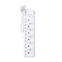 Multi-plug 1 Schuko Slim Waco White 6X3 & 5X2 Pin