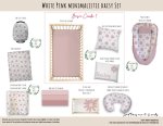 Cot Duvet Bedding Floral Daisy White Pink Minimalistic Daisy Set