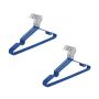 CLH-801 Stainless Steel Plastic Dipping Clothes HANGER-KIDS-20PACK - Blue