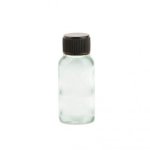 30ML Clear Glass Bottle With Fast Flow Dropper Cap - Black