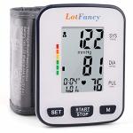 Lotfancy Wrist Blood Pressure Monitor For Home Use Automatic Blood Pressure Machine Adjustable Wrist Cuff 5.3"-8.5" Digital Bp M