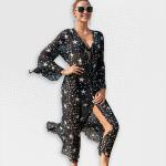 Women's Black Star Beach Cover-up