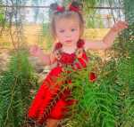 Red Silk Boho Rose Dress