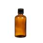 100ML Amber Glass Aromatherapy Bottle With Screw Cap - Black 18/410