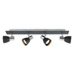 Loretta Ceiling 4 Spotlight Black And Chrome