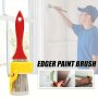 1PC Red/blue Edging Color Separation Paint Brush Portable And Durable Lightweight Cleaning Brush Tough Painting Brush With Wooden Handle Diy Tool For Framing Walls