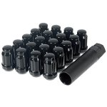 Next Level Motoring Black Spline Drive Lug Nuts 12X1.25 20 Piece